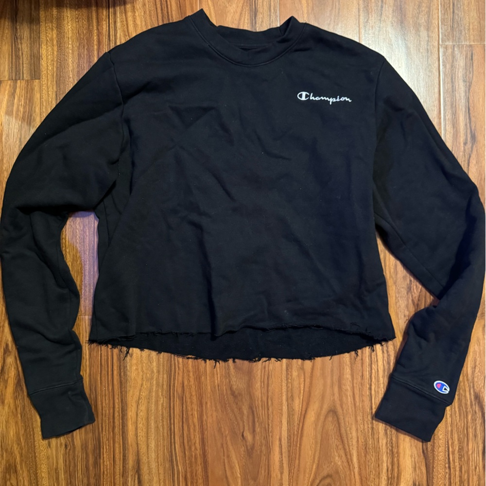 Champion cropped crewneck black